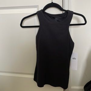 Alo Yoga Ribbed full tank top. Worn once. Tags are no longer attached